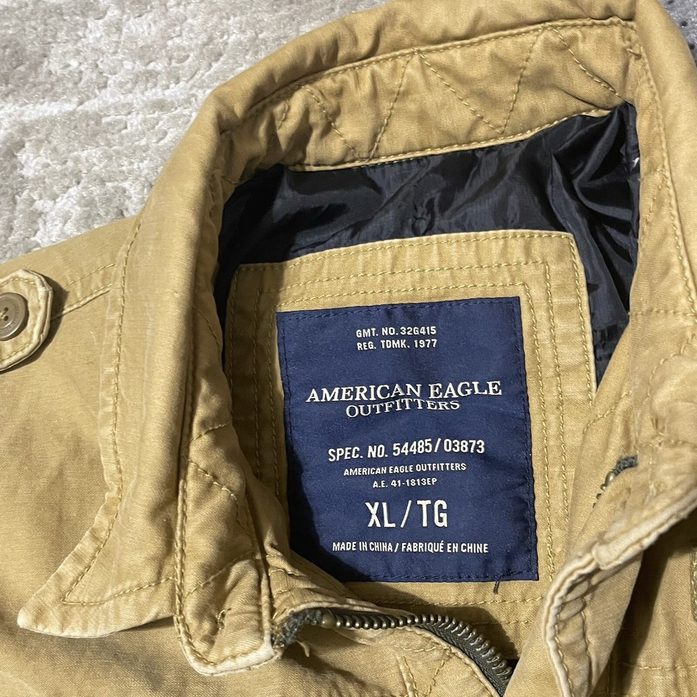 American Eagle Outfitters Chore Jacket Men XL Brown Bomber Work Heavy Coat - Picture 2 of 16